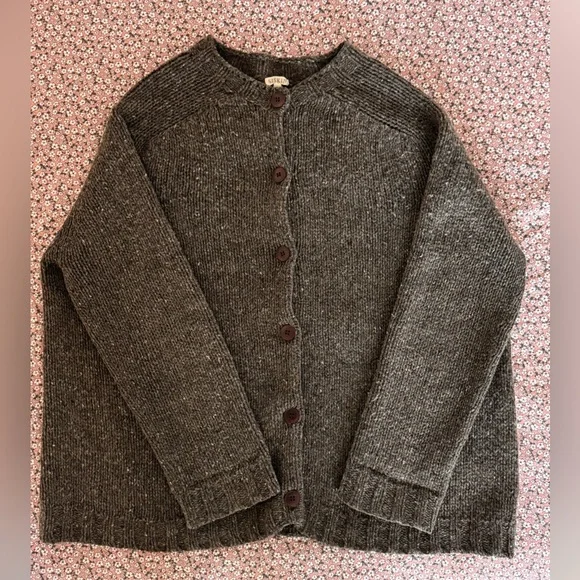 Siskin mama owl wool donegal coast cardigan Sweater - Picture 1 of 4